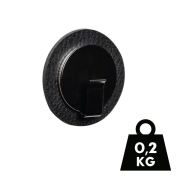 Crochet magntique CLEVER 6,5 cm noir