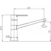 Robinet mitigeur ARGO Ferrara 2650 noir sans contacteur