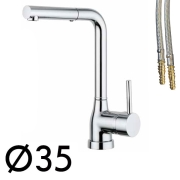 Robinet mitigeur douchette ARGO Stoccarda chrom sans contacteur