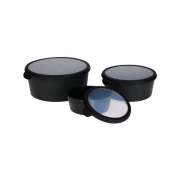 Lot de 3 botes avec couvercle