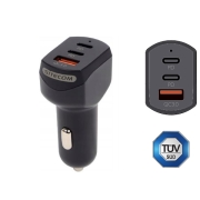 Prise allume-cigare triple USB-A / 2 USB-C 30W