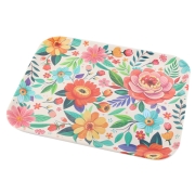 Plateau mlamine  fleur 36,5 x 28,5 cm