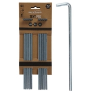 Jeu de 10 piquets camping mtal 6mm