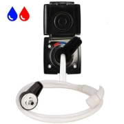 Douche extrieure chaud-froid socle noir