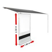 Façade de store Thule Rain Blocker G2 2m30 x 1m