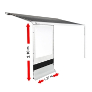 Façade de store Thule Rain Blocker G2 2m10 x 1m27