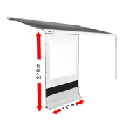 Façade de store Thule Rain Blocker G2 2m10 x 1m47
