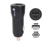 Prise allume-cigare USB-A USB-C 12W