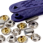 Lot de 10 boutons pression vissables sans couture 15mm