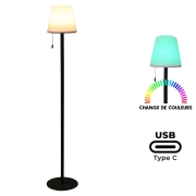 Lampe  pied d'ambiance multicolore LED rechargeable