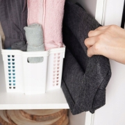 Panier de rangement pliable feutrine 36 x 25 x20 cm