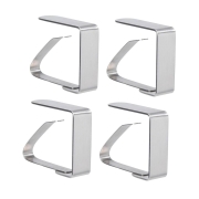 Lot de 4 pinces  nappe en acier inoxydable