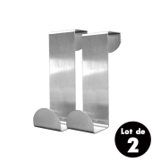 Lot de 2 patres de porte en inox 7,5 cm