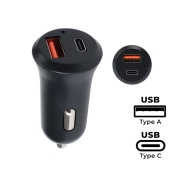 Chargeur allume-cigare USB-A + USB-C 5V/3A