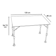 Table de camping Bambou Trigano pliable 120X80 Reconditionn�e