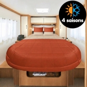 Lit tout fait 4 saisons TERRACOTA Lyocell et Percale