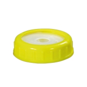 Bouchon jaune Jerrican avec passage de tuyau