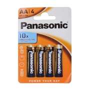 Lot de 4 piles AA Panasonic Alcaline LR6 1,5V