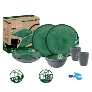 Lot de vaisselle Brunner 8 pi�ces Sea Green m�lamine T�te-�-T�te