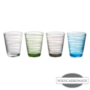Lot 4 verres incassables BRUNNER Onda 30cl