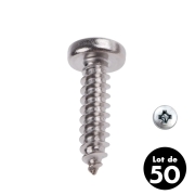 Vis Parker inox t�te bomb�e 4.2x19mm - les 50
