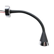 Spot LED 35cm noir 12V 1W5 orientable avec prise USB