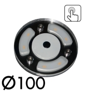 Plafonnier LED rond 12V 100mm 3,2W miroir