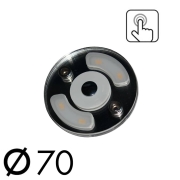 Plafonnier LED rond 12V 70mm 2,2W miroir