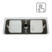 Plafonnier LED rectangle 12V miroir