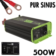 Convertisseur Pur Sinus 500W avec commande déportée POWERLIB'