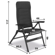 Fauteuil matelassé alu Travelounger S BRUNNER