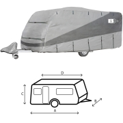 Housse caravane 6m Polycoat imperméable UV BRUNNER
