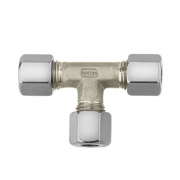 Raccord gaz bicone en T 8mm