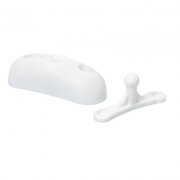 Arrt de porte boule plastique blanc