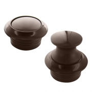Bouton rosace marron