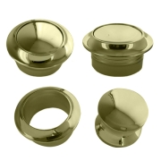 Bouton et rosace dore
