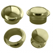 Bouton et rosace dore