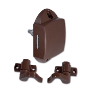 Serrure de porte 3 points penderie marron