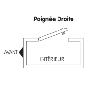 Serrure de porte Droite noire FAP