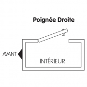 Serrure de porte Droite noire FAP