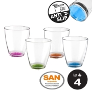Lot de 4 Verres Tahiti antidrapant