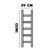 Echelle de capucine alu 5 marches 1m50 Titta Large Step LIPPERT
