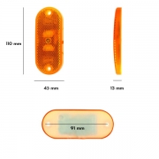 Feu gabarit latral Jokon orange 110X45x13mm
