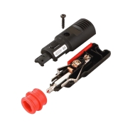 Fiche 12V DIN 12mm et 21mm avec fusible 8A