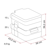 Wc Chimique Portable Toilette Seche - 20l En Hdpe Camping,caravane Et  Hôpital Charge Max. : 200 Kg - Toute l'offre WC BUT