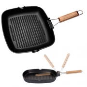 Poele Grill 24 cm avec poigne pliante