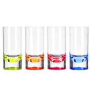 Lot de 4 verres acryliques 29cl COLORS