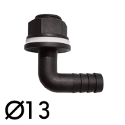Raccord coude diamtre 13 mm filetage 1/2