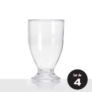 Lot de 4 verres acryliques 17cl