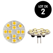 Lot 2 Ampoules LED G4 280 Lumens 1,9W 28mm fiches AR